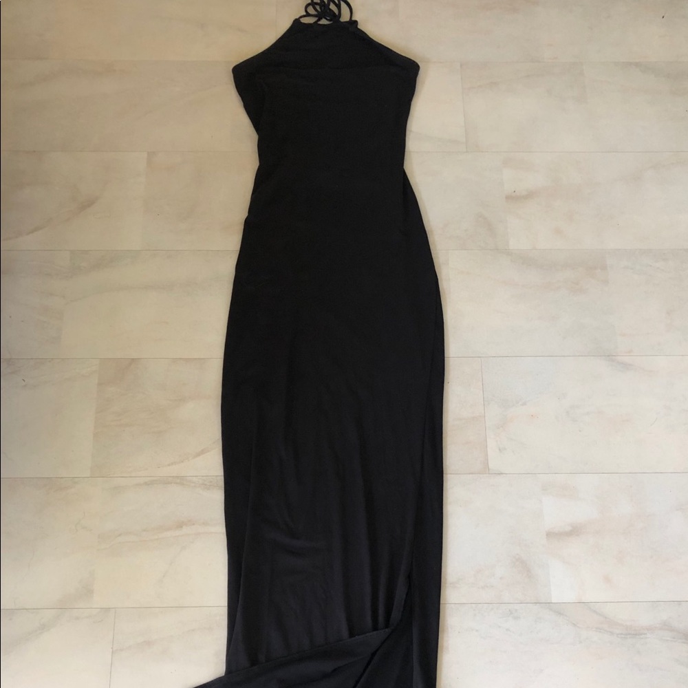 Black maxi dress w/ strappy back